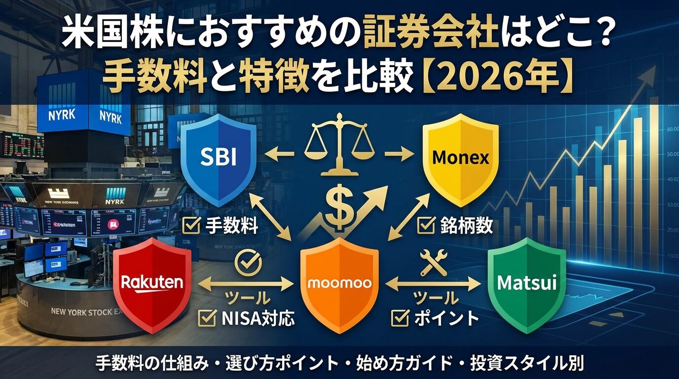 米国株におすすめの証券会社はどこ？手数料と特徴を比較【2026年】 | 会社設立のミチシルベ