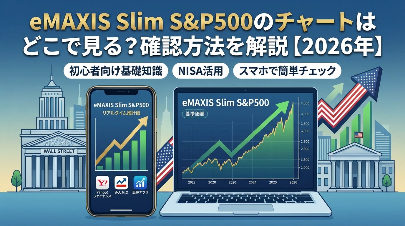 eMAXIS Slim S&P500のチャートはどこで見る？確認方法を解説【2026年】 | 会社設立のミチシルベ