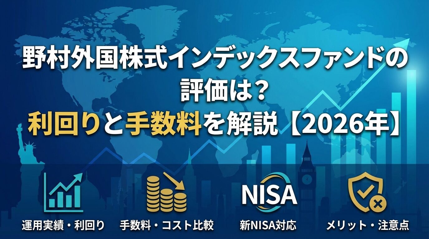野村外国株式インデックスファンドの評価は？利回りと手数料を解説【2026年】 | 会社設立のミチシルベ