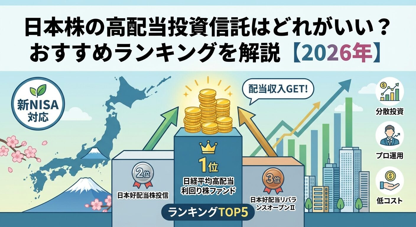 日本株の高配当投資信託はどれがいい？おすすめランキングを解説【2026年】 | 会社設立のミチシルベ