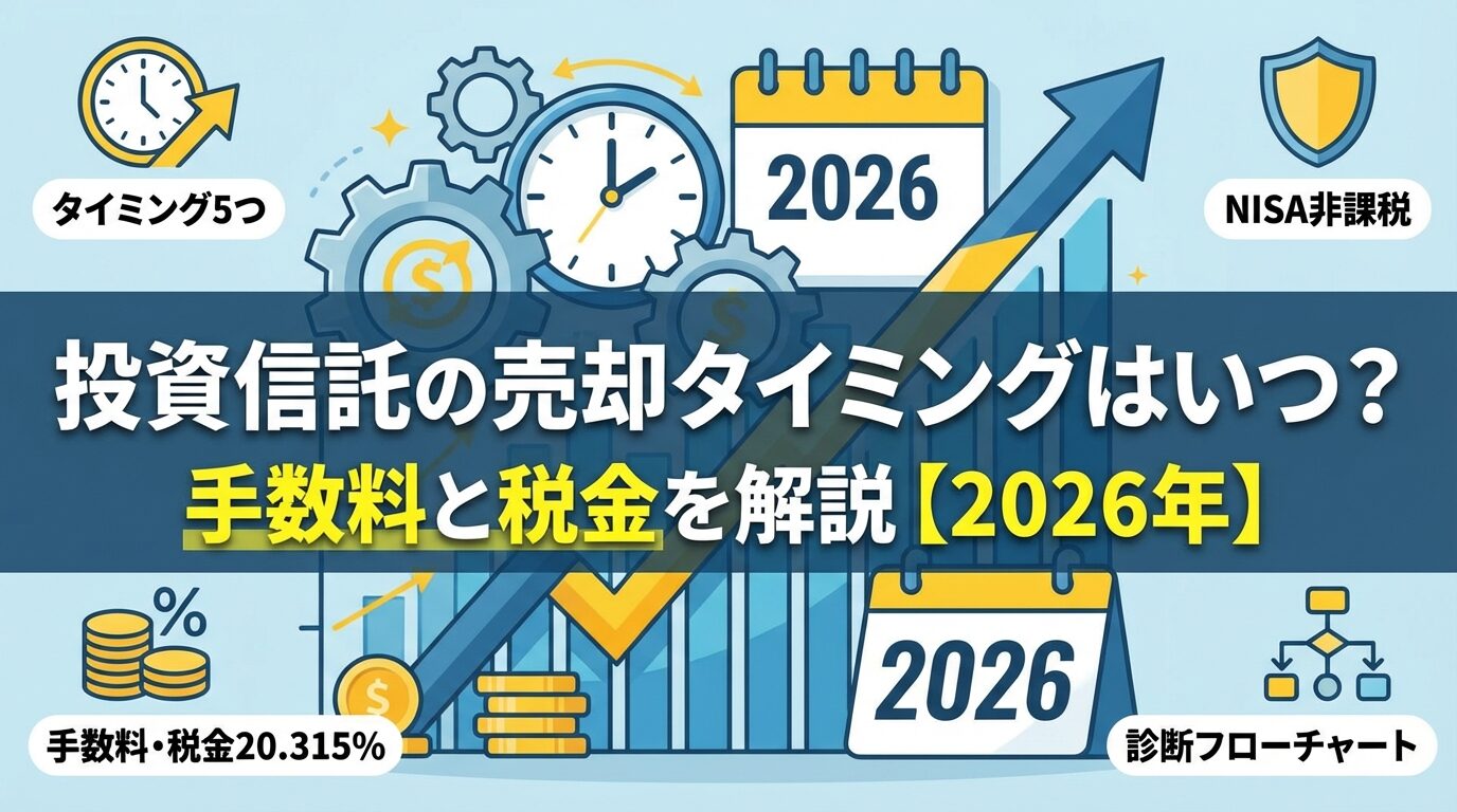 投資信託の売却タイミングはいつ？手数料と税金を解説【2026年】 | 会社設立のミチシルベ