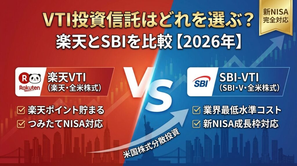 VTI投資信託はどれを選ぶ?楽天とSBIを比較【2026年】