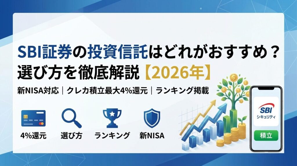 SBI証券の投資信託はどれがおすすめ?選び方を徹底解説【2026年】