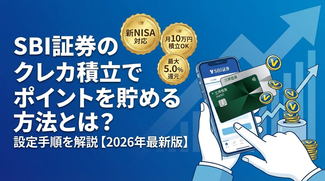 SBI証券のクレカ積立でポイントを貯める方法とは？設定手順を解説【2026年】 | 会社設立のミチシルベ
