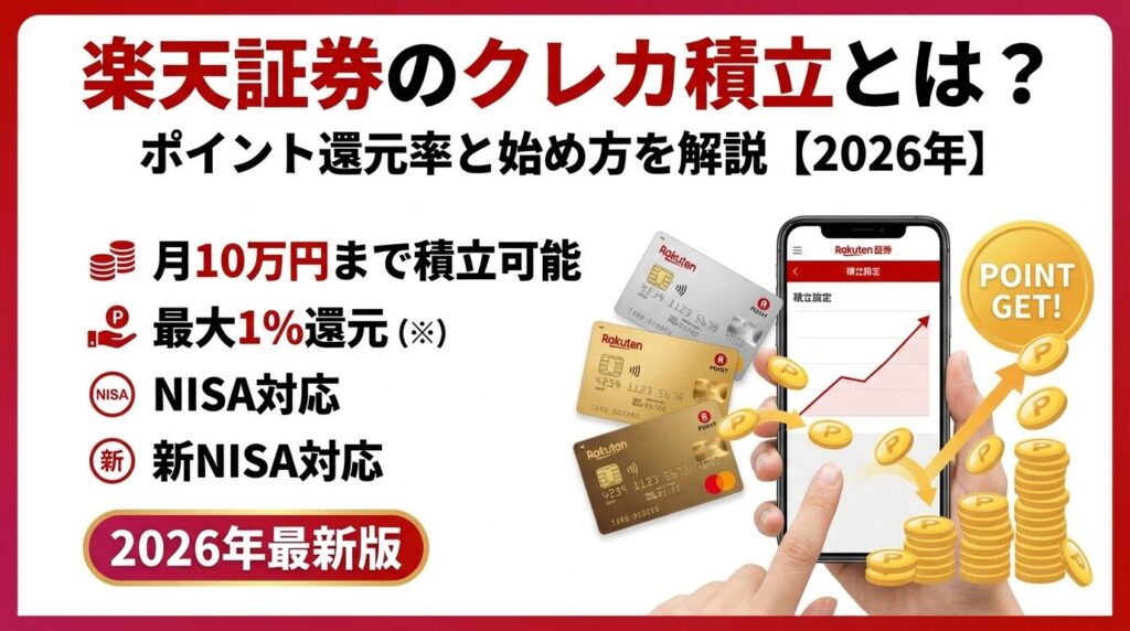 楽天証券のクレカ積立とは?ポイント還元率と始め方を解説【2026年】