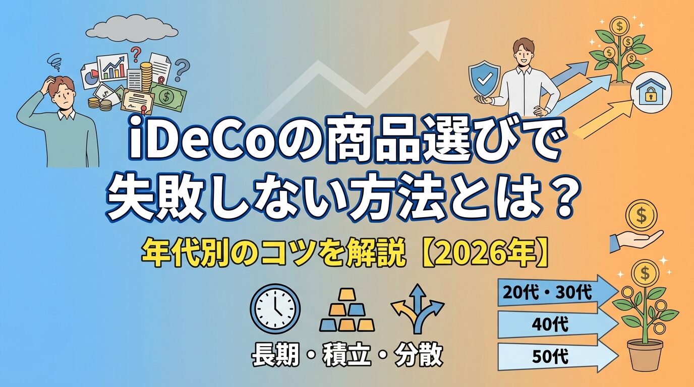 iDeCoの商品選びで失敗しない方法とは？年代別のコツを解説【2026年】 | 会社設立のミチシルベ