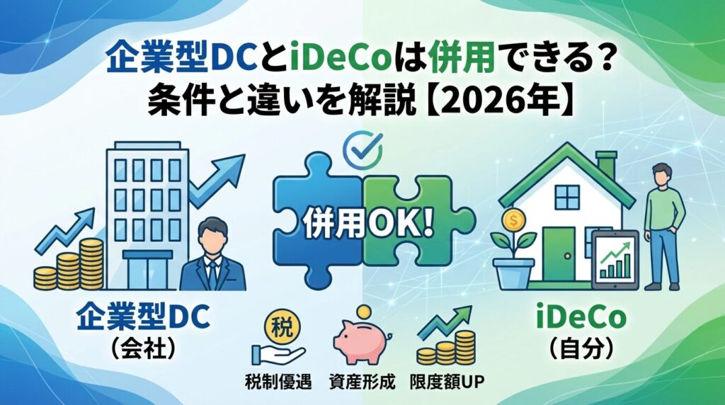 企業型DCとiDeCoは併用できる?条件と違いを解説【2026年】