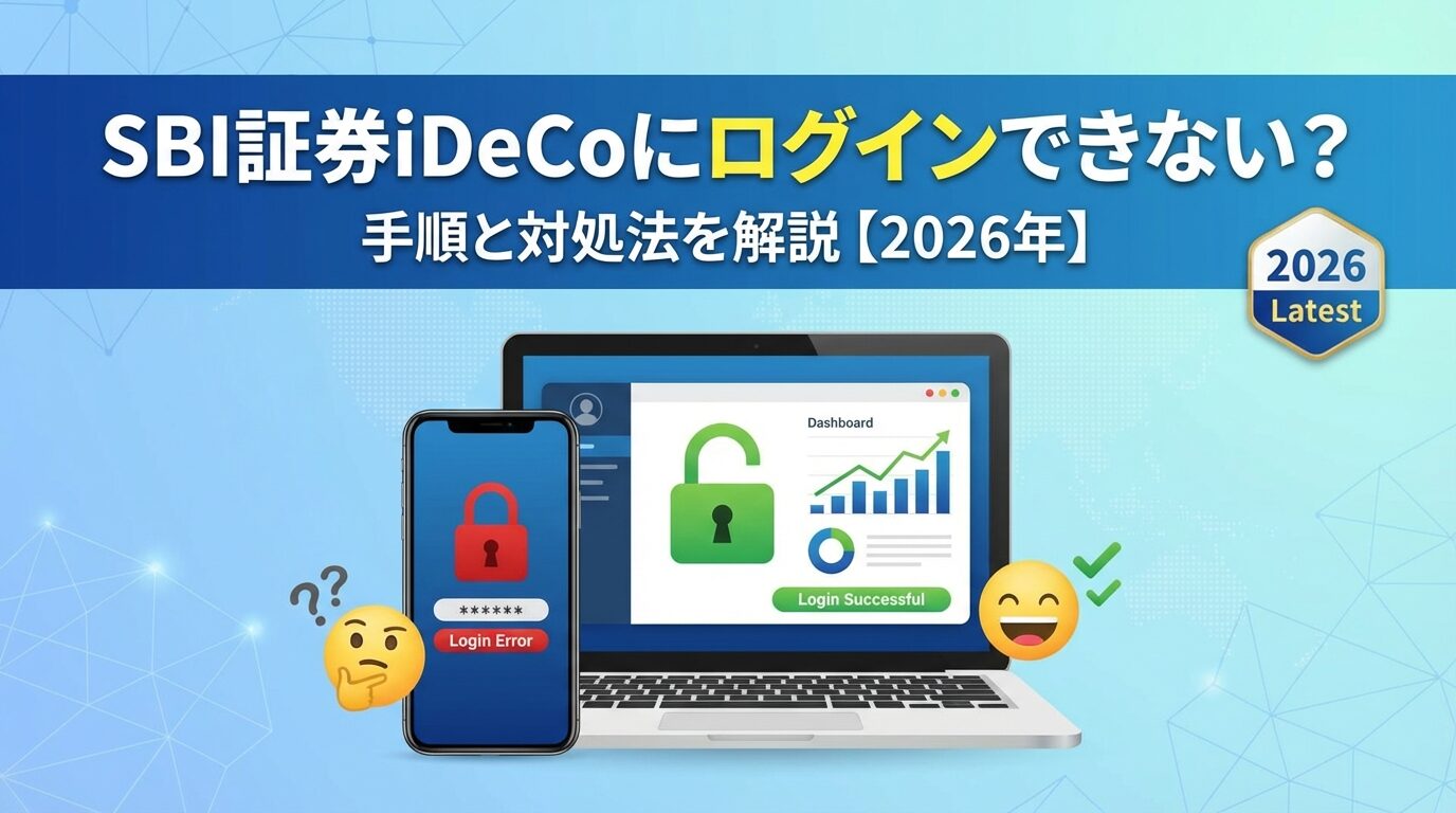 SBI証券iDeCoにログインできない？手順と対処法を解説【2026年】 | 会社設立のミチシルベ