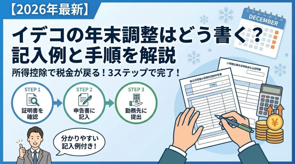 イデコの年末調整はどう書く?記入例と手順を解説【2026年】