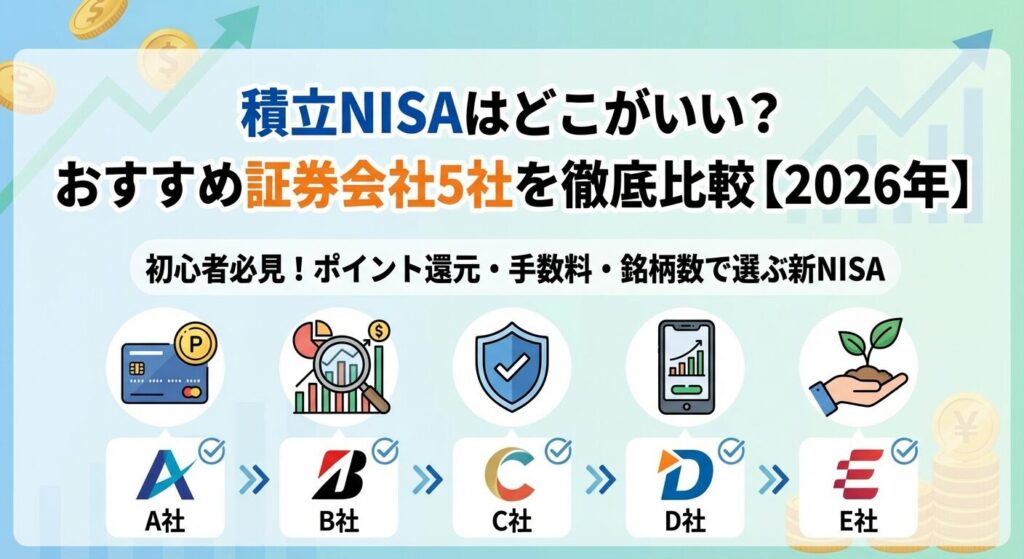 積立NISAはどこがいい?おすすめ証券会社5社を徹底比較【2026年】