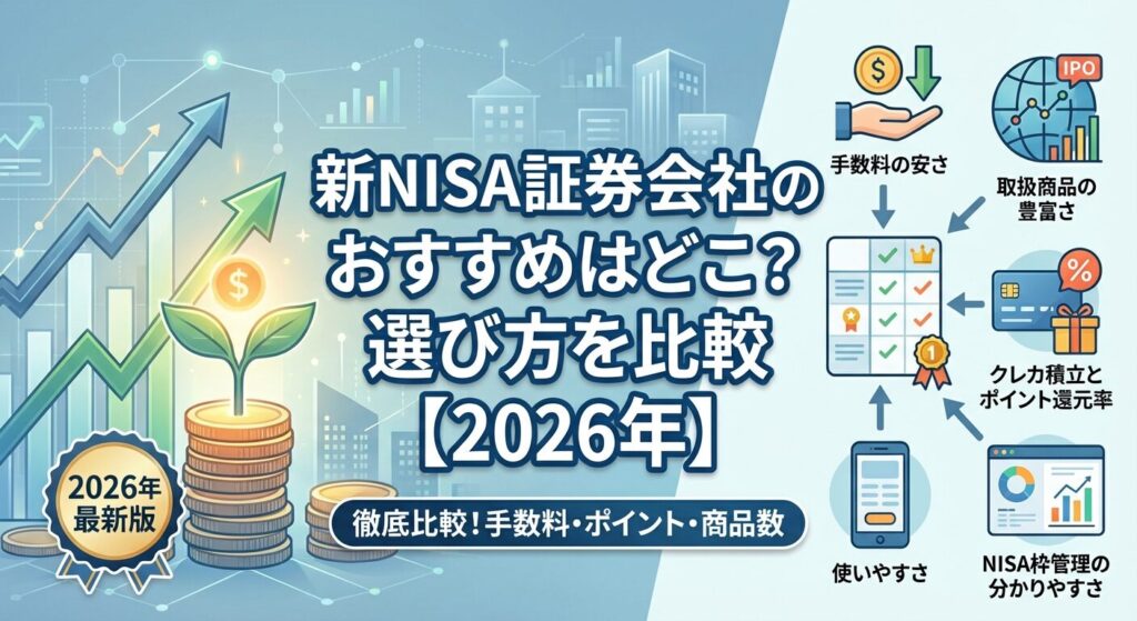 新NISA証券会社のおすすめはどこ?選び方を比較【2026年】