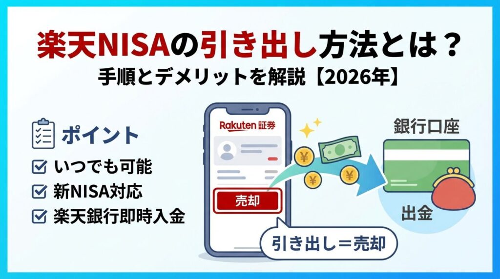 楽天NISAの引き出し方法とは？手順とデメリットを解説【2026年