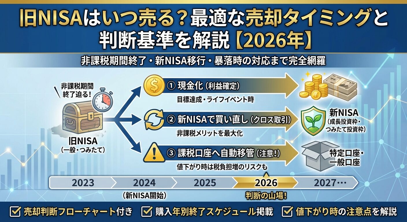 旧NISAはいつ売る？最適な売却タイミングと判断基準を解説【2026年】 | 会社設立のミチシルベ