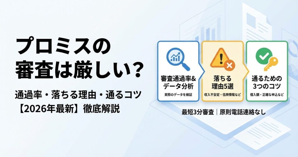 プロミスの審査は厳しい?通過率と落ちる理由・通るコツ【2026年最新】