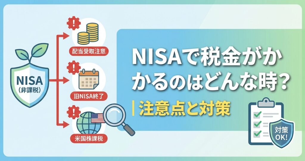 NISAで税金がかかるのはどんな時?|注意点と対策