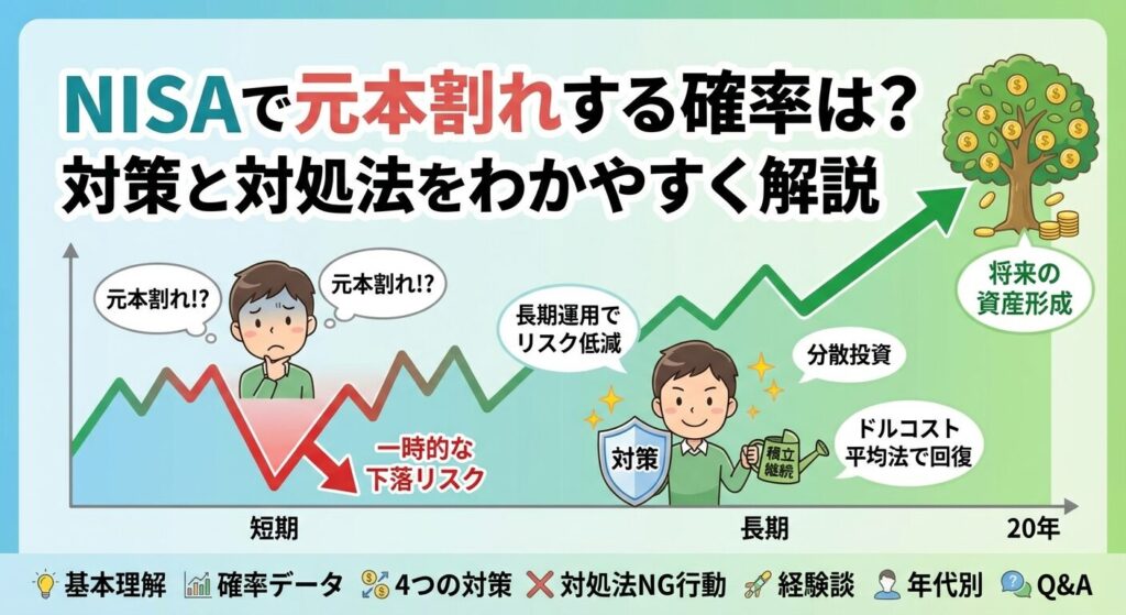 NISAで元本割れする確率は?対策と対処法をわかりやすく解説
