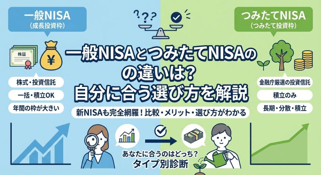 一般NISAとつみたてNISAの違いは?自分に合う選び方を解説