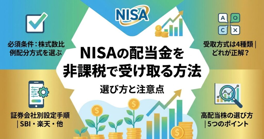 NISAの配当金を非課税で受け取る方法｜選び方と注意点 | 会社設立の