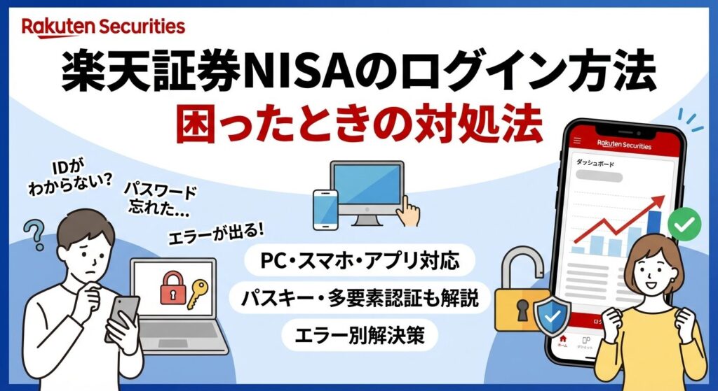 楽天証券NISAのログイン方法|困ったときの対処法