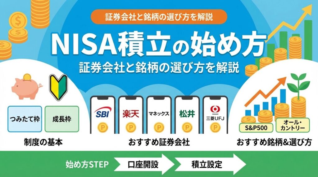 NISA積立の始め方｜証券会社と銘柄の選び方を解説 | 会社設立のミチシルベ