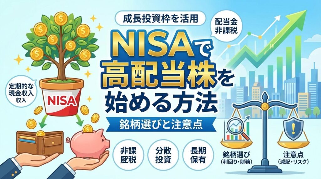 NISAで高配当株を始める方法|銘柄選びと注意点