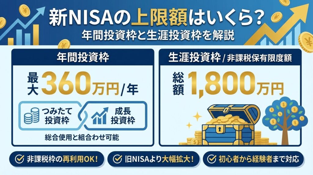 新NISAの上限額はいくら？｜年間投資枠と生涯投資枠を解説 | 会社設立