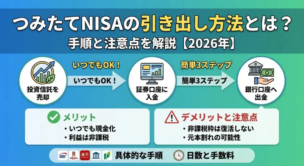 取引中　※他の方お取引できません※ つみたてNISAの引き出し方法とは？手順と注意点を解説【2026年