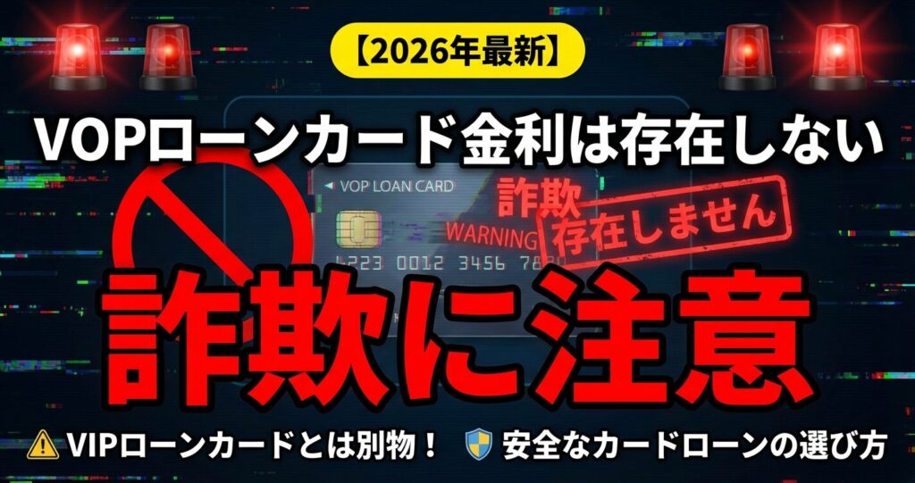 VOPローンカード金利は存在しない|詐欺に注意【2026年最新】