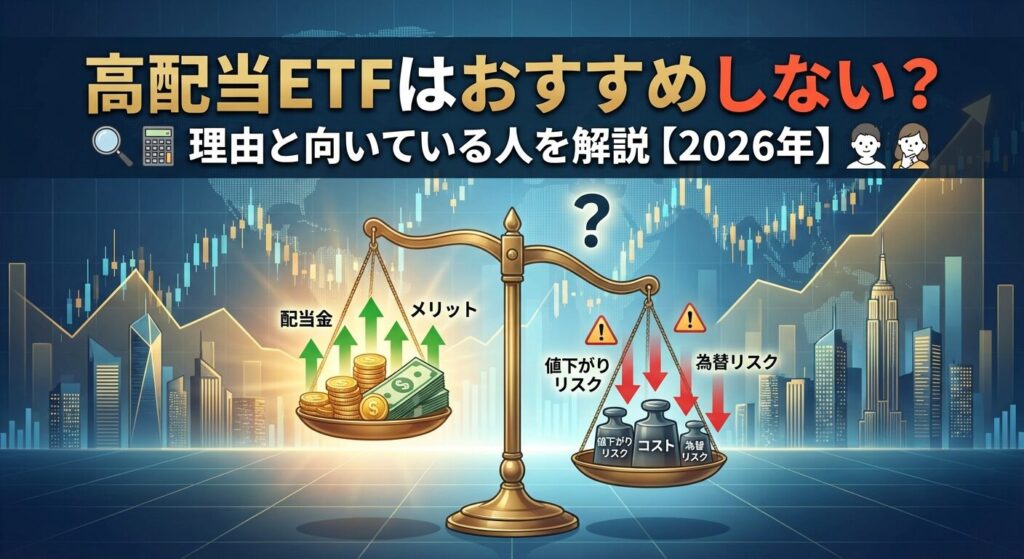 高配当ETFはおすすめしない?理由と向いている人を解説【2026年】