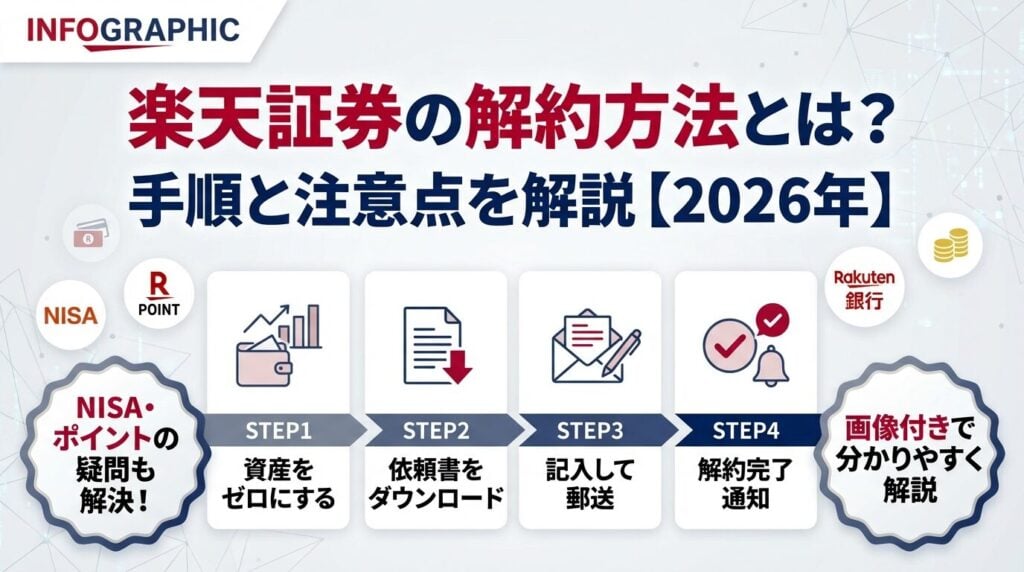 楽天証券の解約方法とは？手順と注意点を解説【2026年】 | 会社設立の