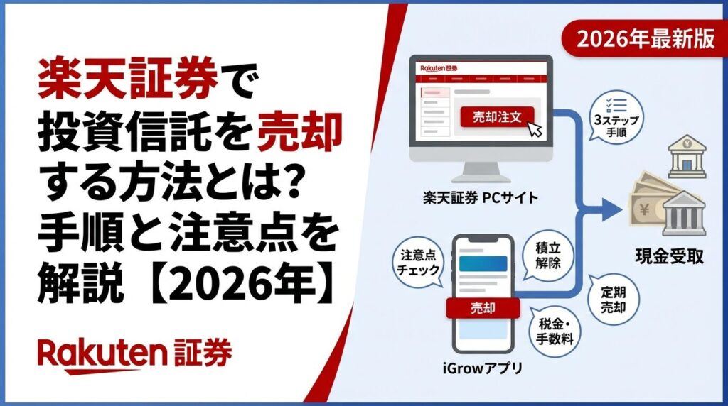 楽天証券で投資信託を売却する方法とは?手順と注意点を解説【2026年】