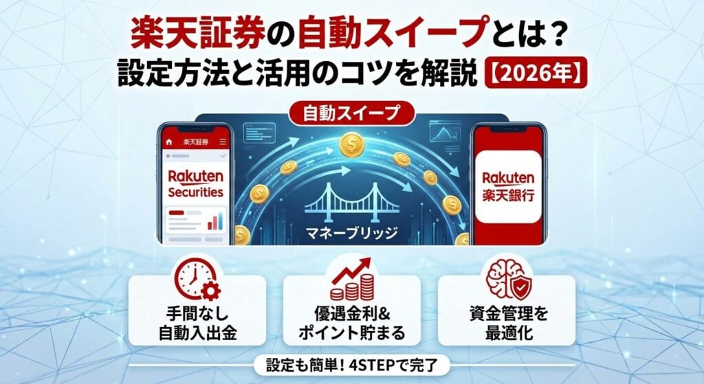 楽天証券の自動スイープとは?設定方法と活用のコツを解説【2026年】