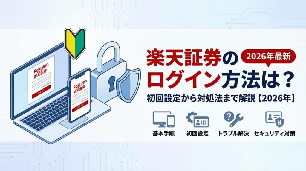 楽天証券のログイン方法は?初回設定から対処法まで解説【2026年】