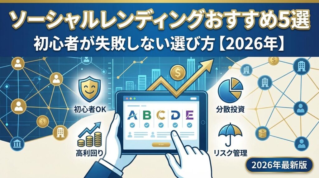 ソーシャルレンディングおすすめ5選|初心者が失敗しない選び方【2026年】