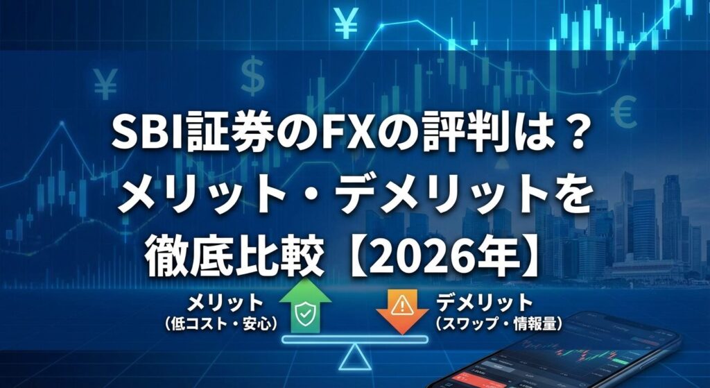 SBI証券のFXの評判は?メリット・デメリットを徹底比較【2026年】