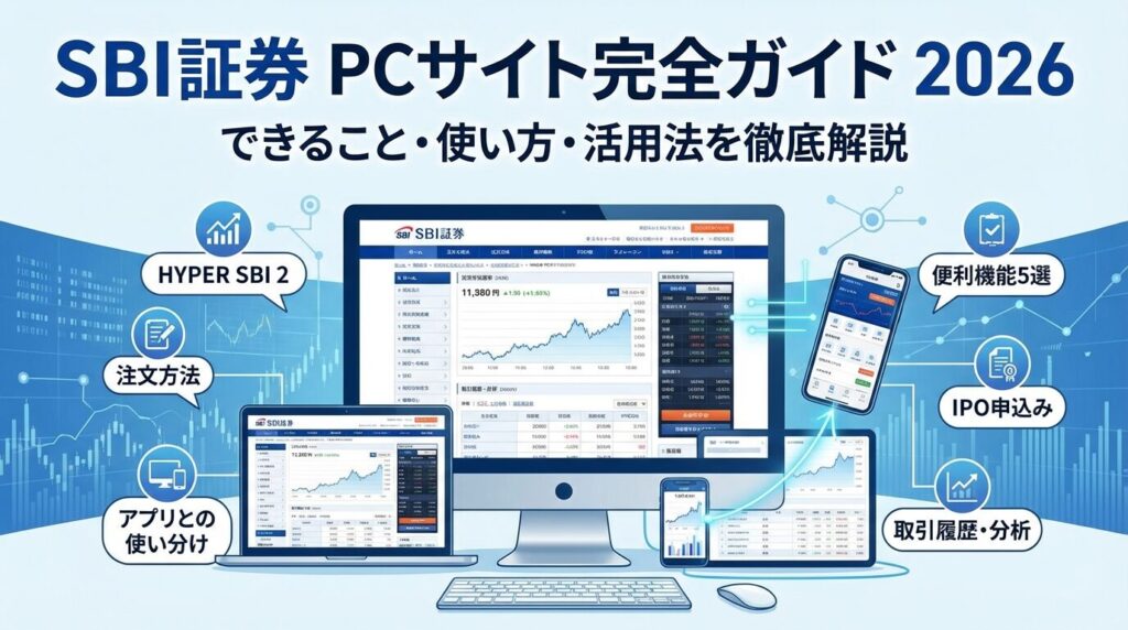 SBI証券のPCサイトでできることは?使い方と活用法を解説【2026年】
