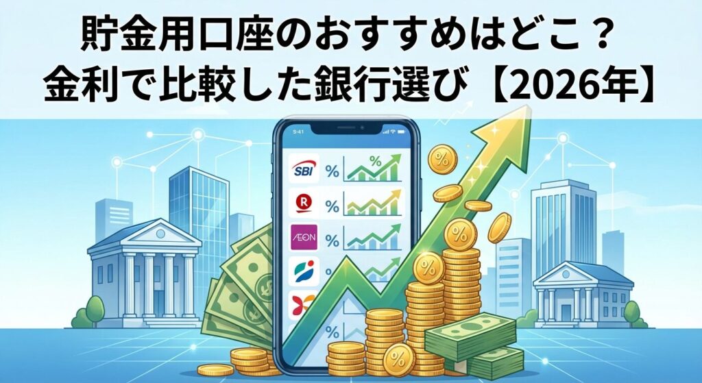 貯金用口座のおすすめはどこ?金利で比較した銀行選び【2026年】