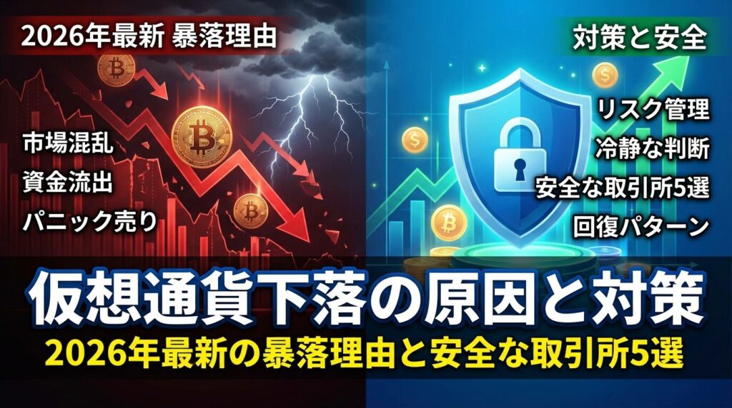 仮想通貨下落の原因と対策|2026年最新の暴落理由と安全な取引所5選
