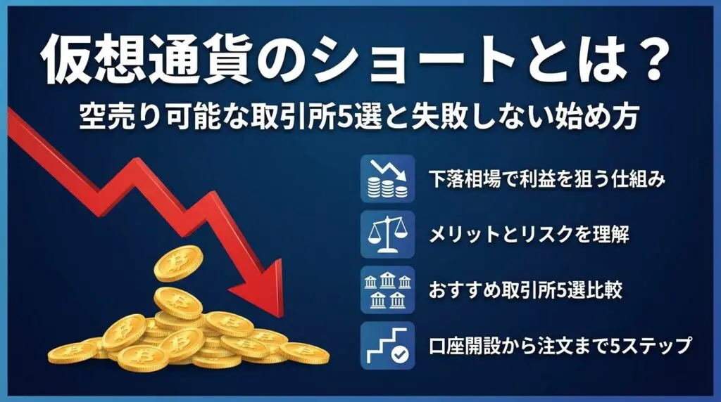仮想通貨のショートとは?空売り可能な取引所5選と失敗しない始め方