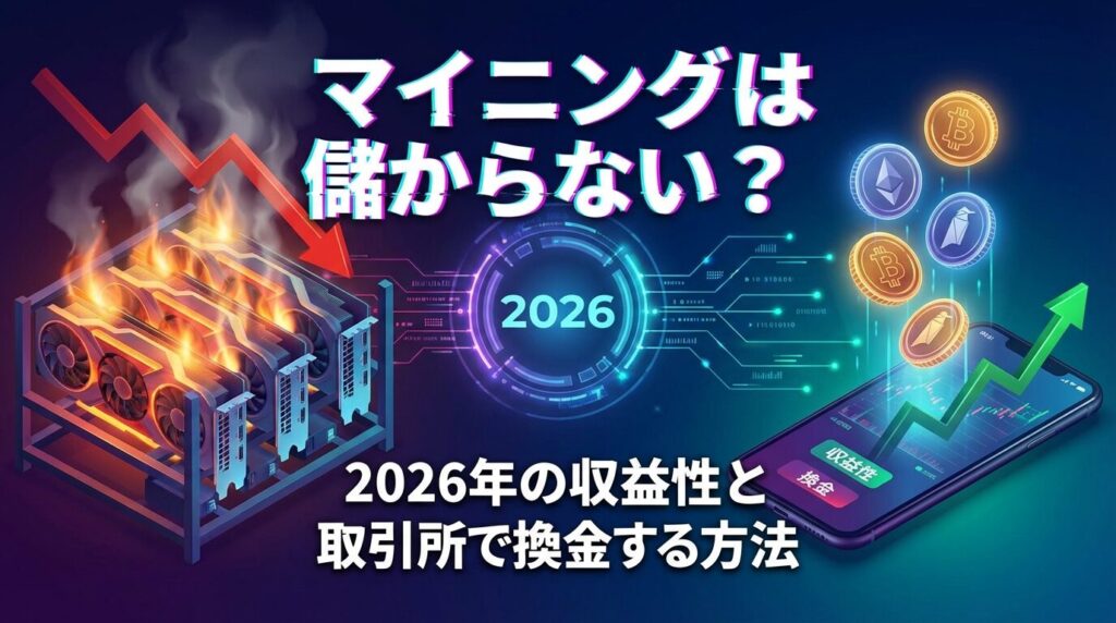 マイニングは儲からない?2026年の収益性と取引所で換金する方法
