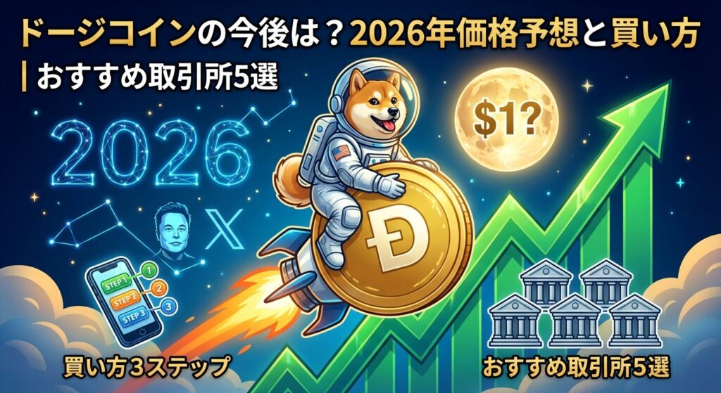 ドージコインの今後は?2026年価格予想と買い方|おすすめ取引所5選