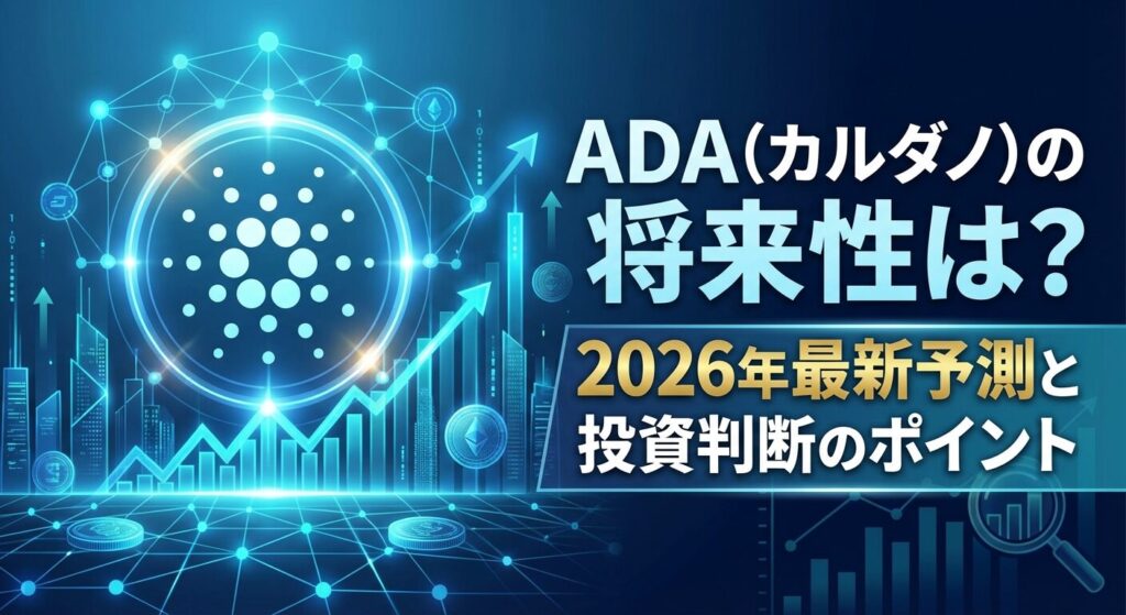 ADA(カルダノ)の将来性は?2026年最新予測と投資判断のポイント