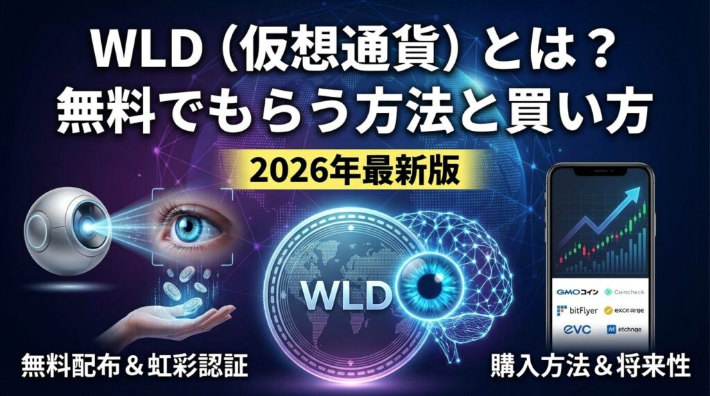WLD(仮想通貨)とは?無料でもらう方法と買い方|2026年最新版