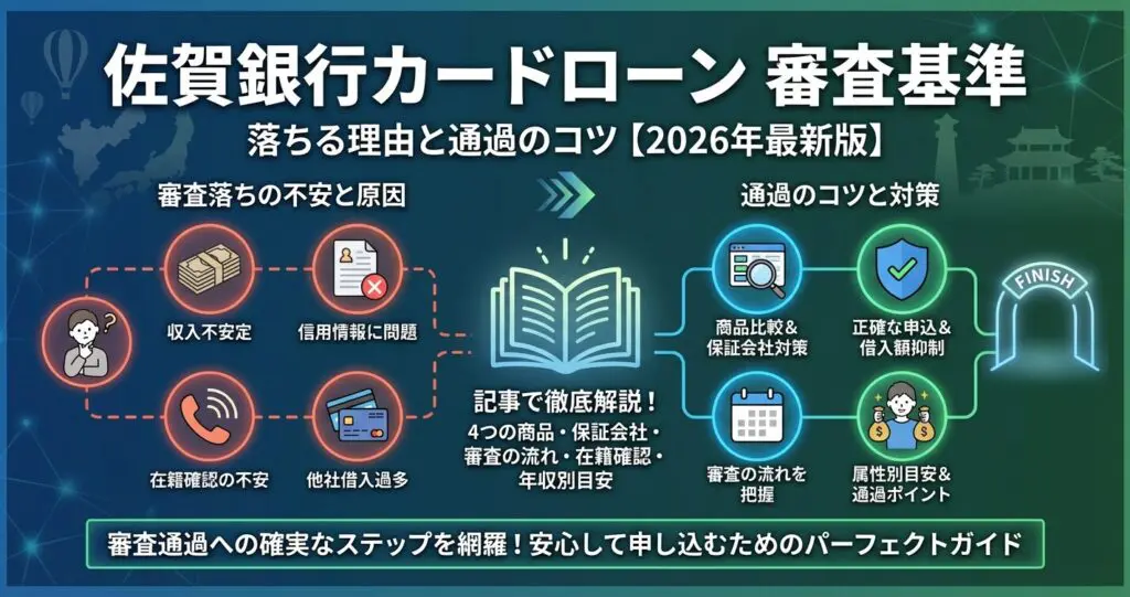 佐賀銀行カードローンの審査基準|落ちる理由と通過のコツ【2026年】