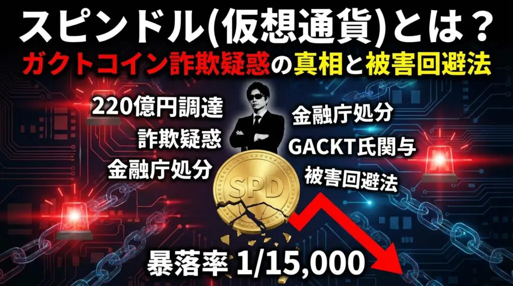 スピンドル(仮想通貨)とは?ガクトコイン詐欺疑惑の真相と被害回避法