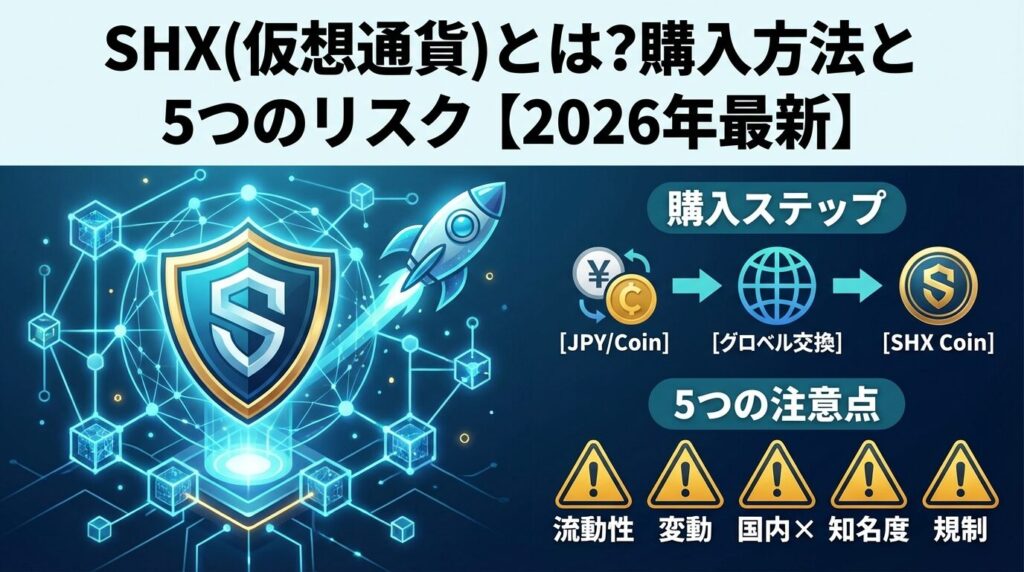 SHX(仮想通貨)とは?購入方法と5つのリスク【2026年最新】