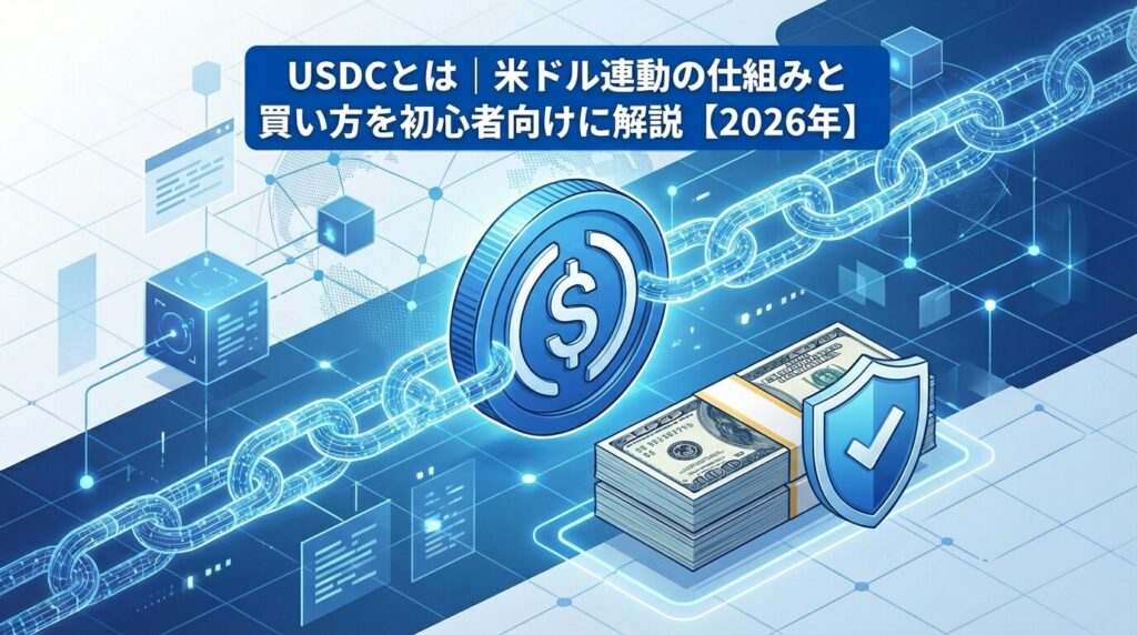USDCとは|米ドル連動の仕組みと買い方を初心者向けに解説【2026年】
