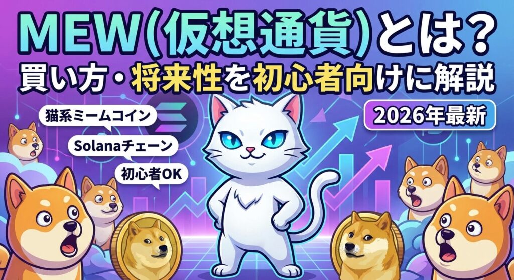 MEW(仮想通貨)とは?買い方・将来性を初心者向けに解説【2026年最新】