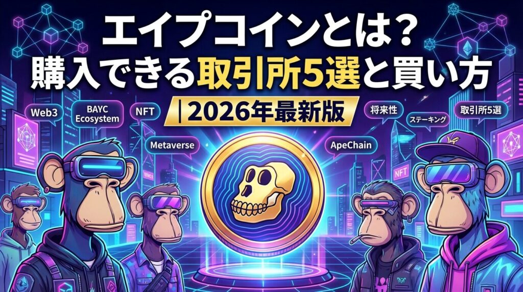 エイプコインとは?購入できる取引所5選と買い方|2026年最新版