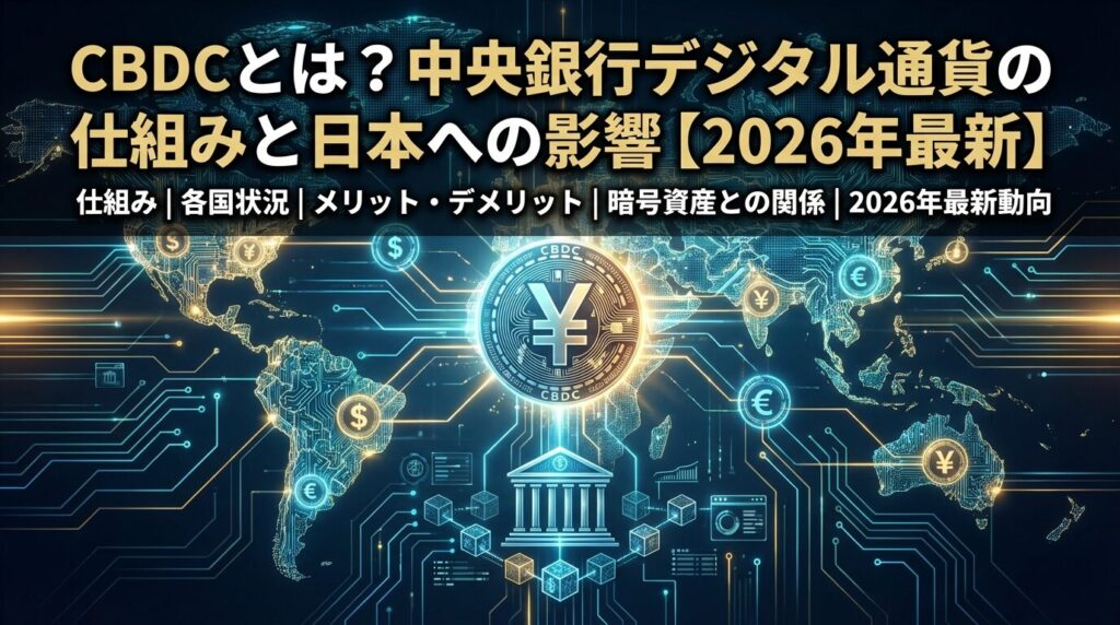 中央銀行デジタル通貨 LB ビット Bitcoin CBDC暗号資産 CBDCとは？中央銀行デジタル通貨の仕組みと日本への影響【2026年最新